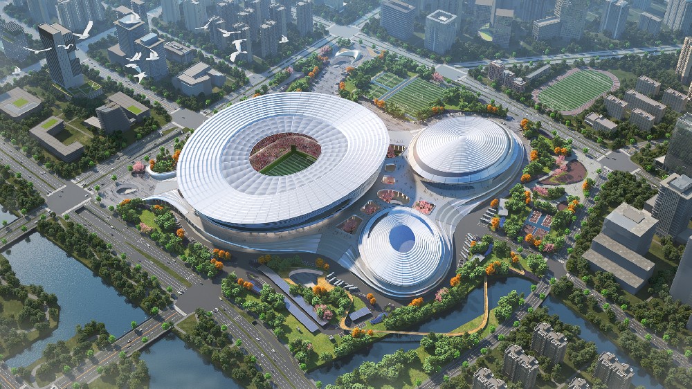 杭州余杭国际体育中心PTFE膜结构项目